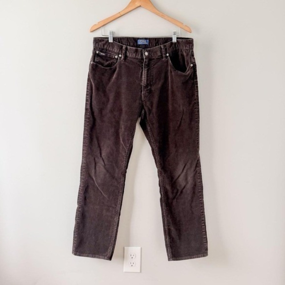 Men's Ralph Lauren Fall Preppy Brown Corduroy Trousers 36/30 Old Money